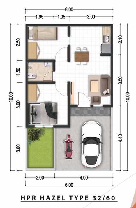 Denah Rumah Type Hazel Blok A